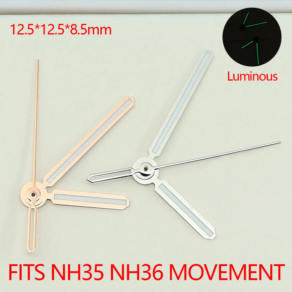 Watch Hands Pointers C3 Green Bright Luminous Hands For NH35 NH36 Movement