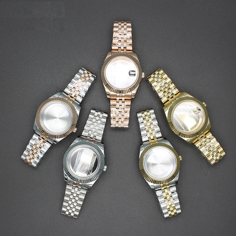 36/40mm Watch Case Sapphire Glass For nh35 nh36 Miyota 8215 28.5mm Dial Datejust
