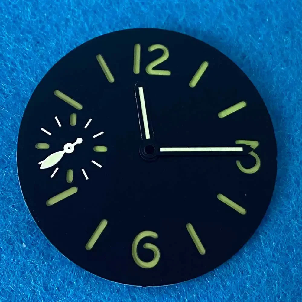 34.5mm Watch Dial with Watch Hands(Green Luminous) for ETA6497/ ST3600 Movement