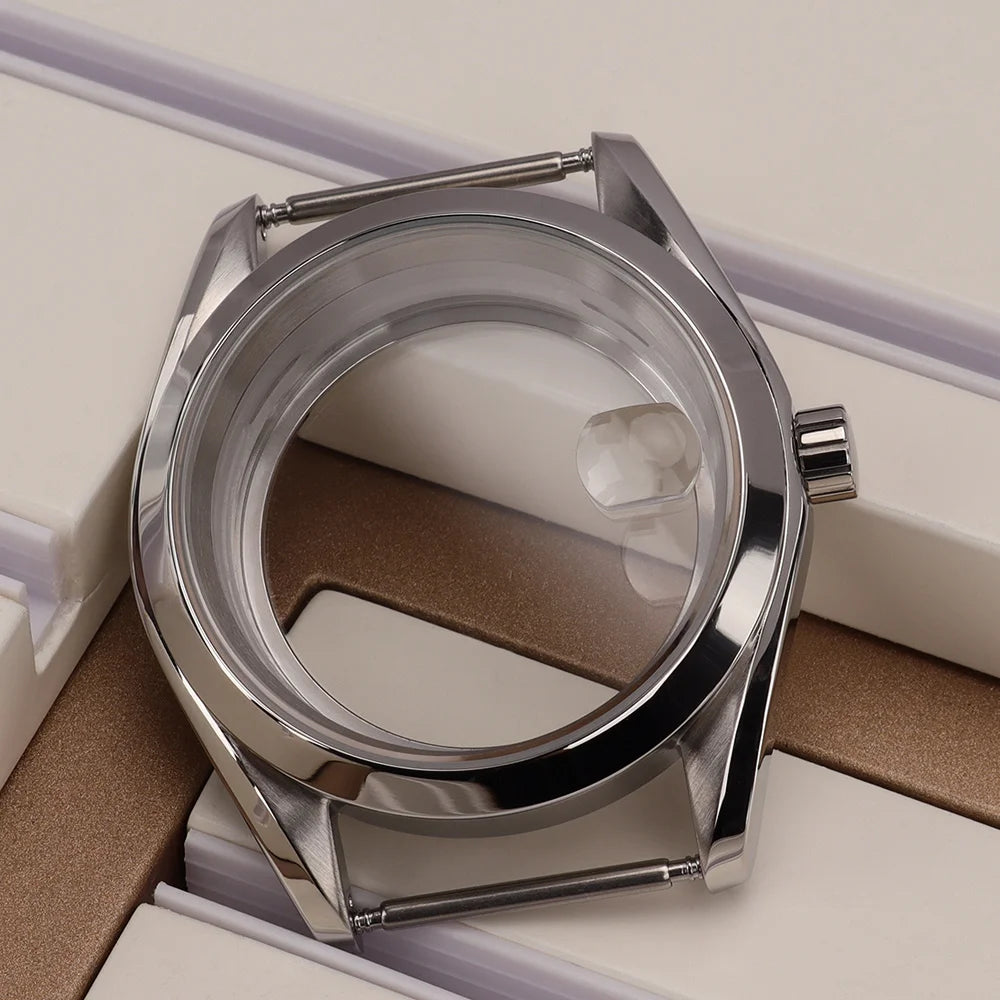 39mm Watch Cases Bevel Edge Polished Bezel For NH34 NH35 NH36 NH38 4R36