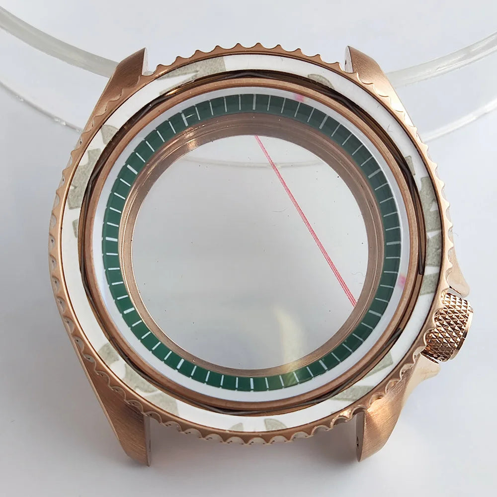 Plane Sapphire Glass Ceramic Bezel Stainless Steel Watch Case Fit NH 35 NH36 Movement High End Waterproof Watch Case