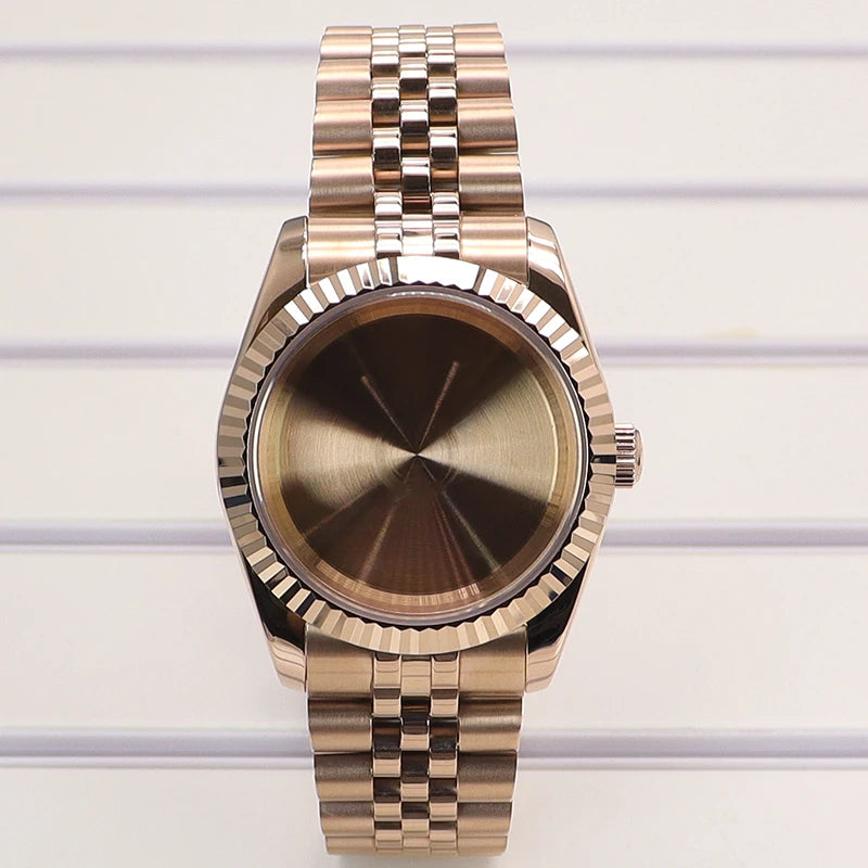36mm/39mm Fluted Watch Case Sapphire Glass For NH35 NH36 NH38 Miyota 8215 8205