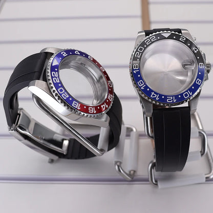 40mm Watch Cases For NH34/35/36/38 Miyota 8215 Eta 2824 GMT Double Color Bezel