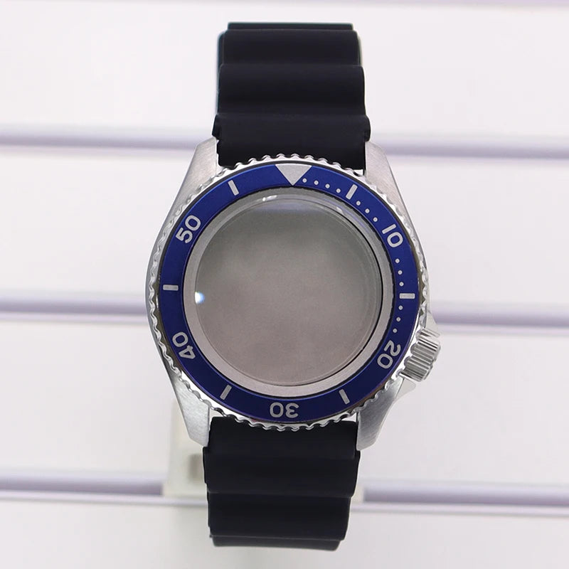 For 20 BAR at 3.8 SKX 42mm Diver Watch Case Sapphire Glass For NH35 NH36 NH38