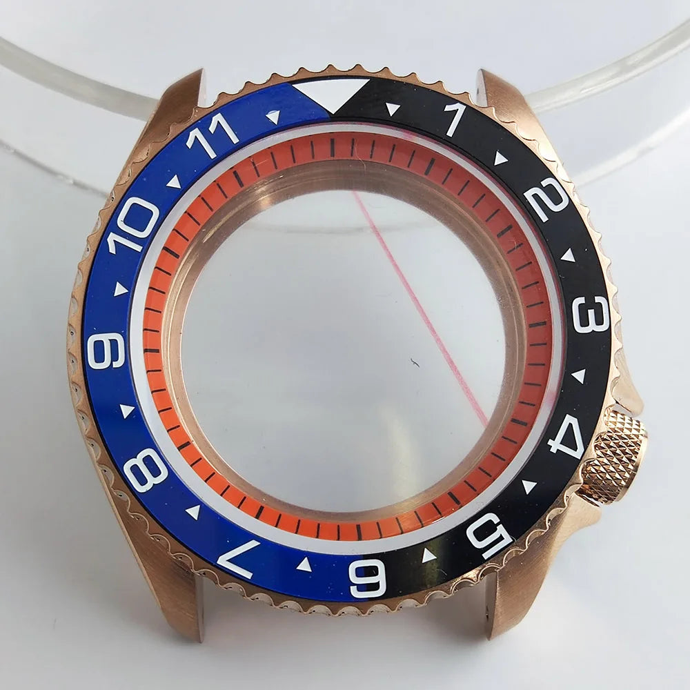 Plane Sapphire Glass Ceramic Bezel Stainless Steel Watch Case Fit NH 35 NH36 Movement High End Waterproof Watch Case