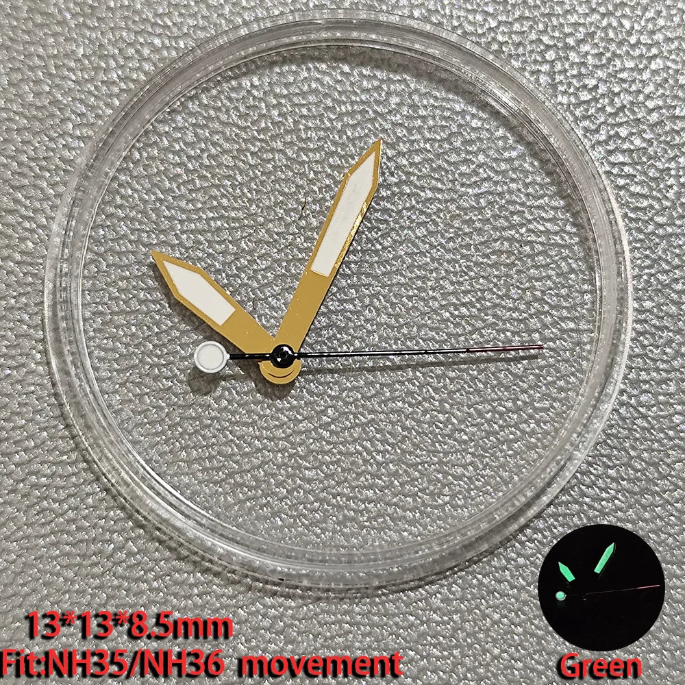 Watch Hands Pointer Luminous C3 Green Suitable for NH35/NH36 ETA 2836 2824