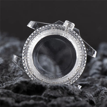 40mm Plastic Watch Case for NH35/36 Unidirectional Rotation Bezel Shell SUB Case