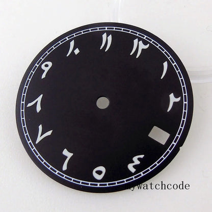 Bliger 29mm multicolor watch dial with green lume, compatible with NH35A NH36A automatic movements.