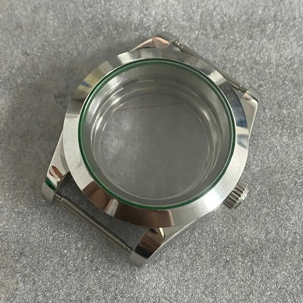 39mm Steel Watch Case Gear Ring Case with Sapphire Glass for NH35/ NH36/ 4R