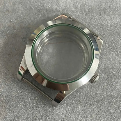 39mm Steel Watch Case Gear Ring Case with Sapphire Glass for NH35/ NH36/ 4R