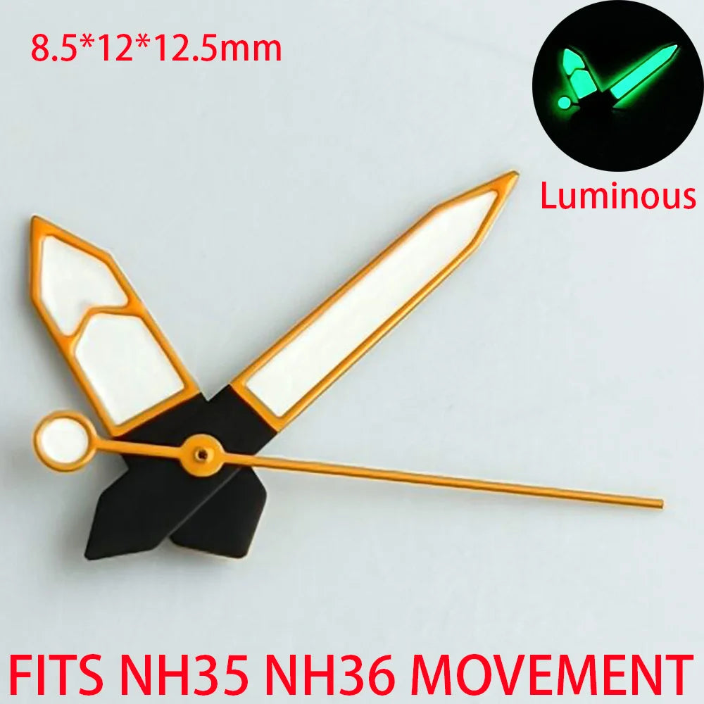 Watch Accessories Pointer NH 35 NH36 Hands Green/Blue Super Luminous Suitable For NH 35 NH36 Movement