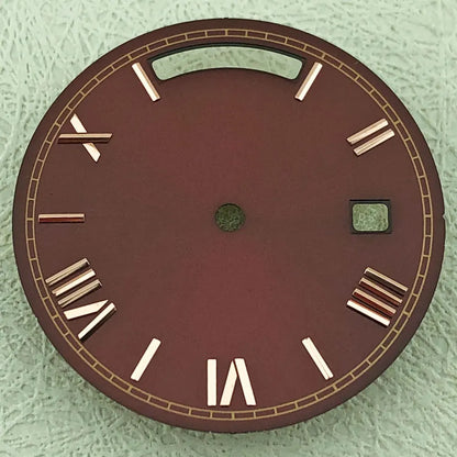 Modified 31mm Calendar Roman Numeral Multicolor Watch Dial For 8285 Movement