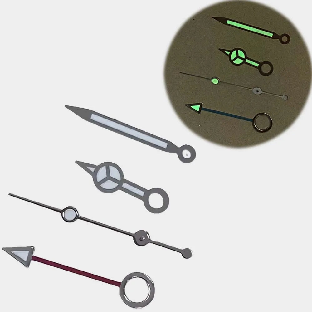 Replacement Watch Hands Green Luminous 4Pins Gmt-Hand for NH34 Movement