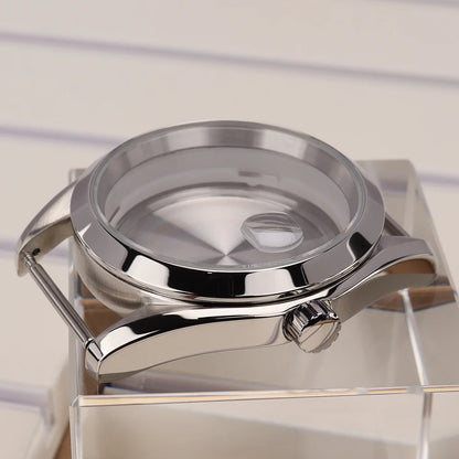 39mm Watch Cases Bevel Edge Polished Bezel For NH34 NH35 NH36 NH38 4R36