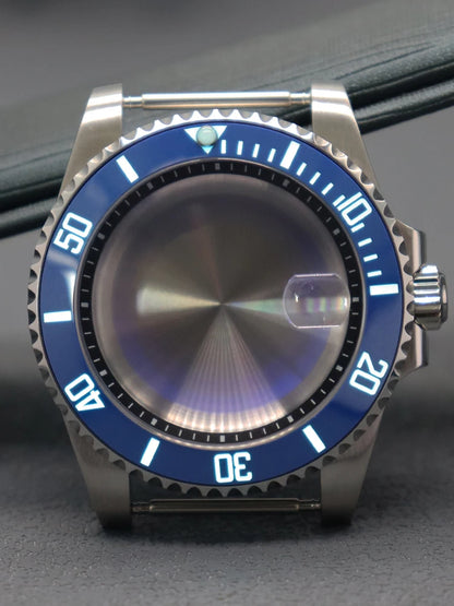 Diver 40mm Watch Case Sapphire For Nh34 Nh35 Nh36 Luminous SUB Ceramic Bezel