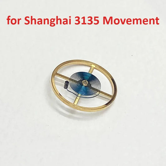 Replacement Balance Wheel with Blue Hairspring for Shanghai 3135 Movement