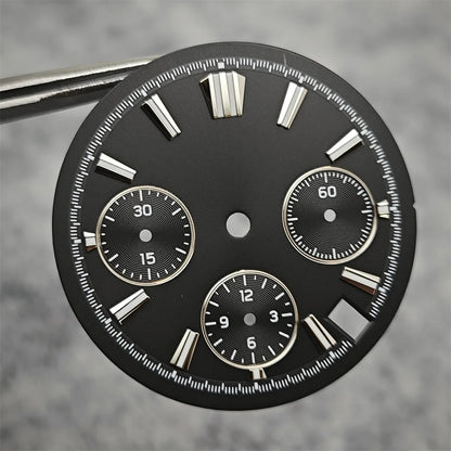 29.5mm Multicolor Watch Dial with Blue Luminous for VK63 Quartz Hand Movement