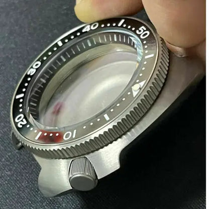 45mm Sapphire Glass Super Titanium Watch Case Fit NH35 NH36 SKX007/009 200atm