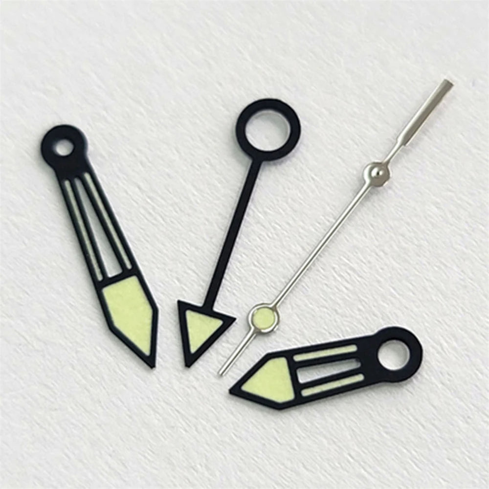 Green Luminous Watch Hands for NH34 NH35 Hour Minute Second Gmt-Hand Set 4 Pins