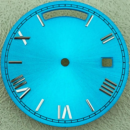 Modified 31mm Calendar Roman Numeral Multicolor Watch Dial For 8285 Movement