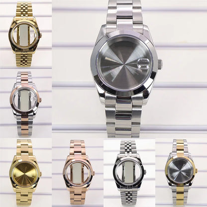 36/39mm Watch Cases and Strap Sapphire Glass For NH35 NH36 NH34 NH38 Miyota 8215