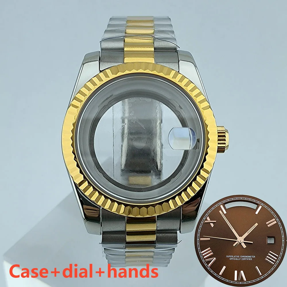 39mm Stainless Steel Watch Case Sapphire Glass suitable for Miyota 8285 Movement
