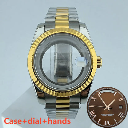 39mm Stainless Steel Watch Case Sapphire Glass suitable for Miyota 8285 Movement