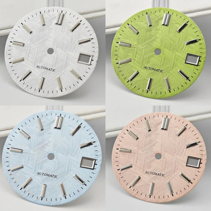 28.5mm Watch Dial  Texture Watch Faces No Luminous Modified for NH35 Movement