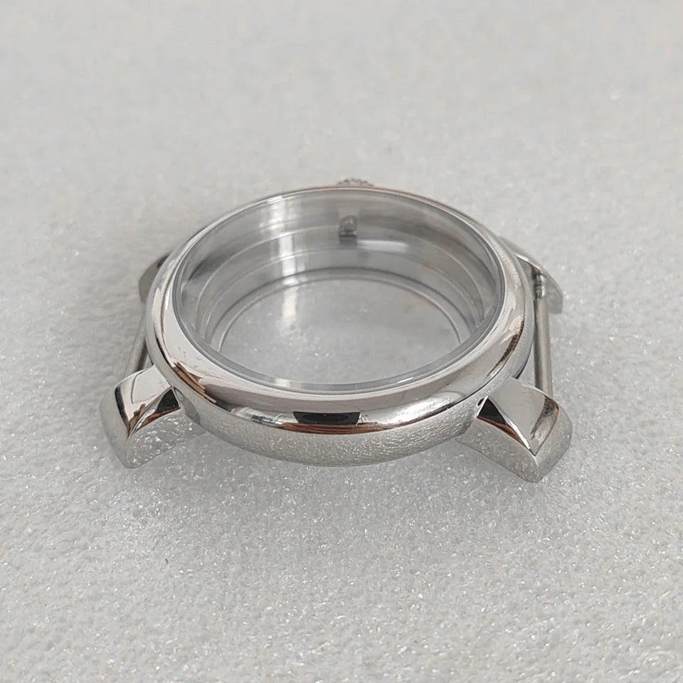 40mm Silver Watch Case Stainless Steel Case fit 33.2mm Dial for NH35 Movement