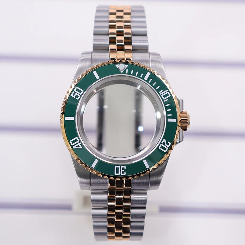 40mm Diver Watch Case For 4R NH35/36 NH38 NH70 Miyota8215 Eta2824 Sapphire Glass