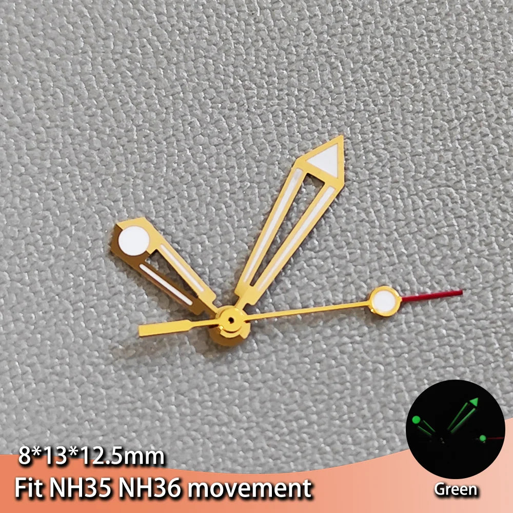 Luminous Green Watches Hands for NH35 NH36 Series ETA 2836 2824 Miyota 8205 8215
