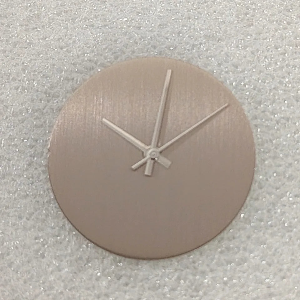 Solid Color No Date Vertical Striped Texture Watch dial with Hands for NH35/36