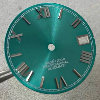 28.5mm NH35 Dial S Logo Dial Roman Numerals Dial For NH35/NH36 Vertical Lines