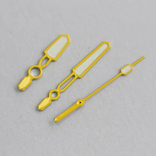Candy Yellow Modified Green Lume Watch Hands for Japanese NH35/NH36/4R Movement