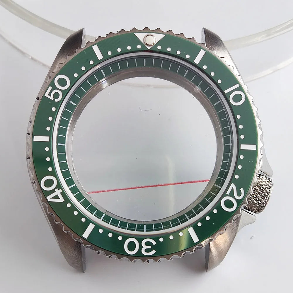 Plane Sapphire Glass Ceramic Bezel Stainless Steel Watch Case Fit NH 35 NH36 Movement High End Waterproof Watch Case
