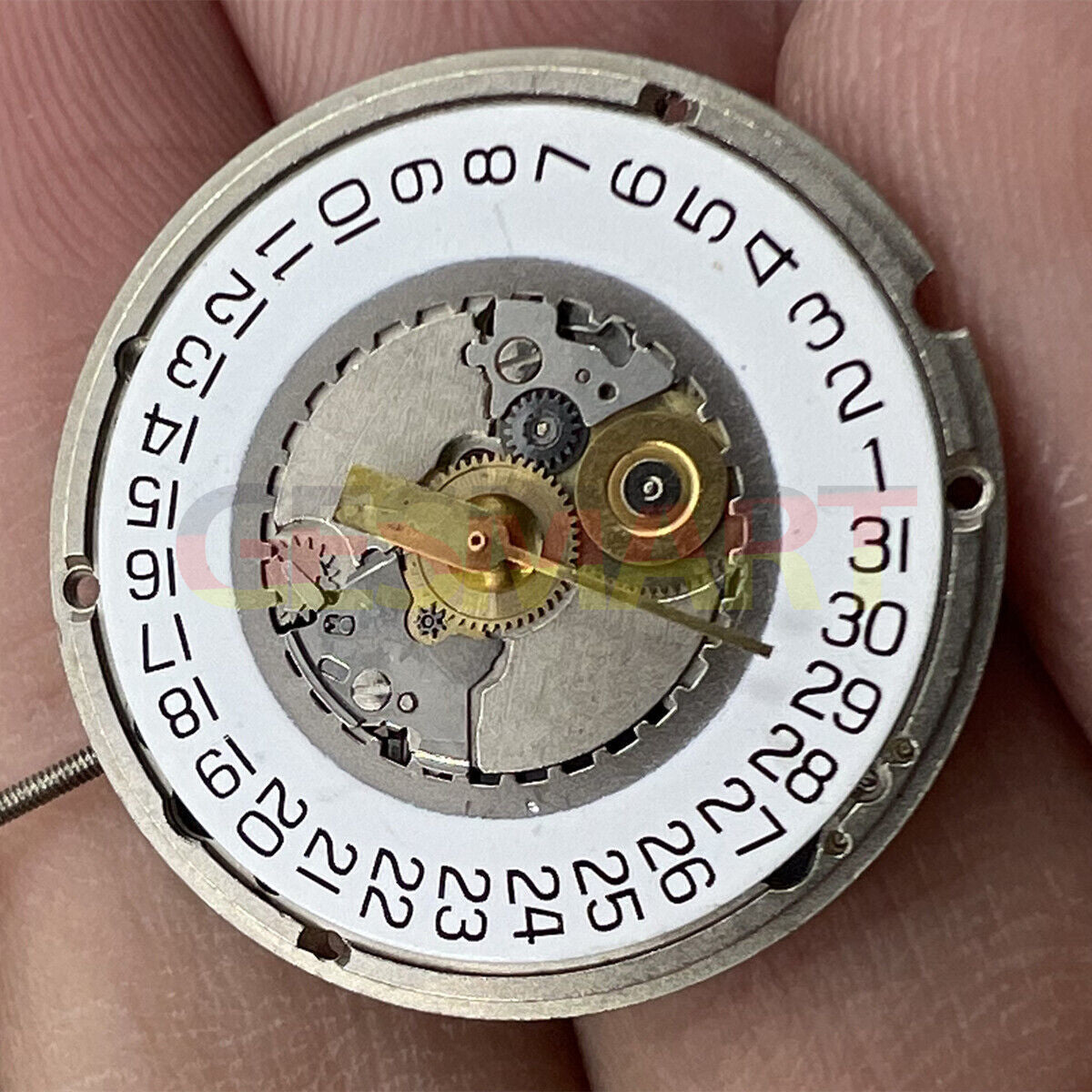 Montre <tc>ETA</tc> 955.414 Mouvement à quartz Mouvement de fabrication suisse Date à 3 heures