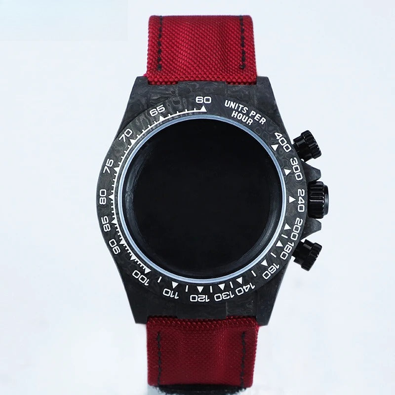 SEAGIS 38.0mm carbon fiber case VK63 popular nylon cowhide strap fastener