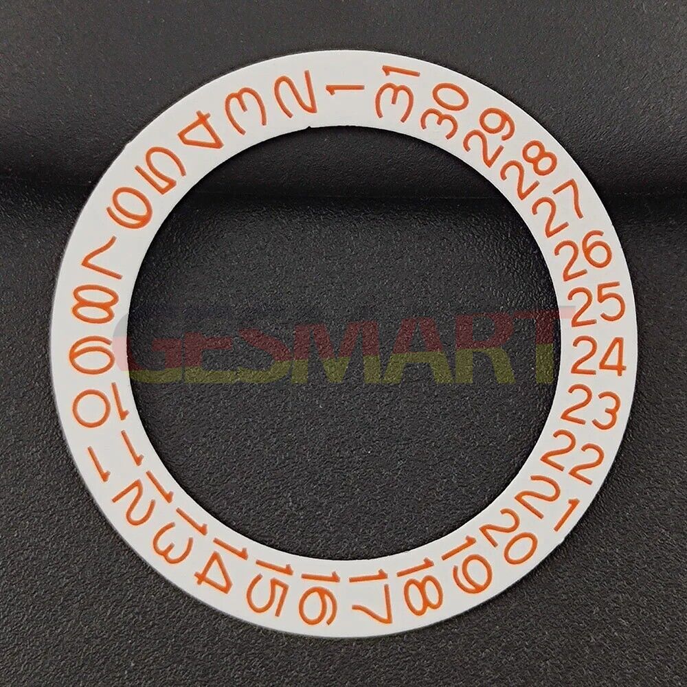 Orange date disk overlay for NH35 NH36 watch movements, perfect for customizing your timepiece.
