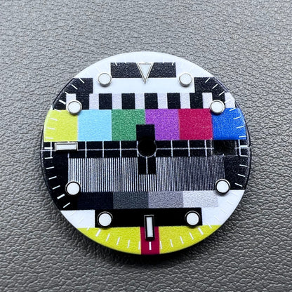 28.5mm vintage TV style watch dial with BGW9 lume, modified for NH35 movement, stylish accessory.