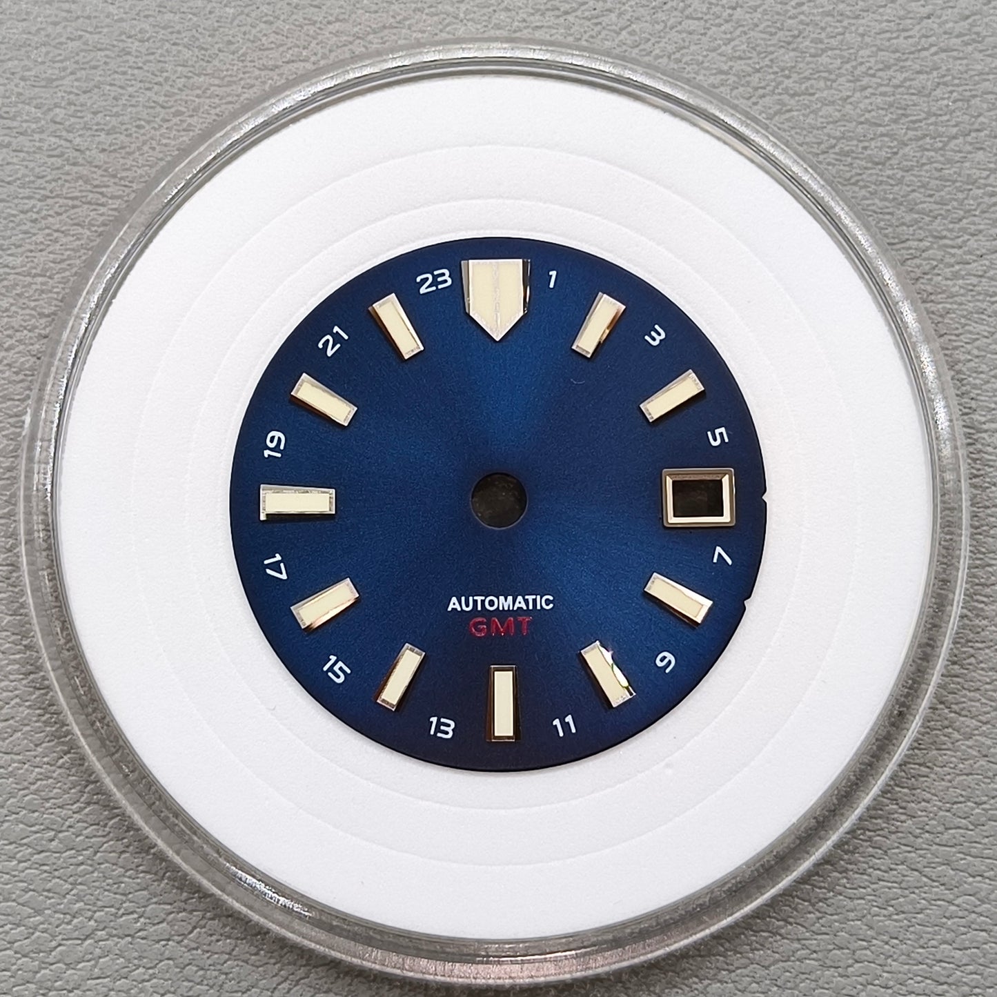 28.5mm Solid Blue MOP Modified Seashell Watch Dial for NH34 GMT Movement
