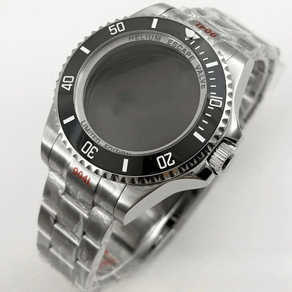 44mm Watch Case for Deep SEA Style for NH34 NH35 NH36 Rotating Bezel Solid Back