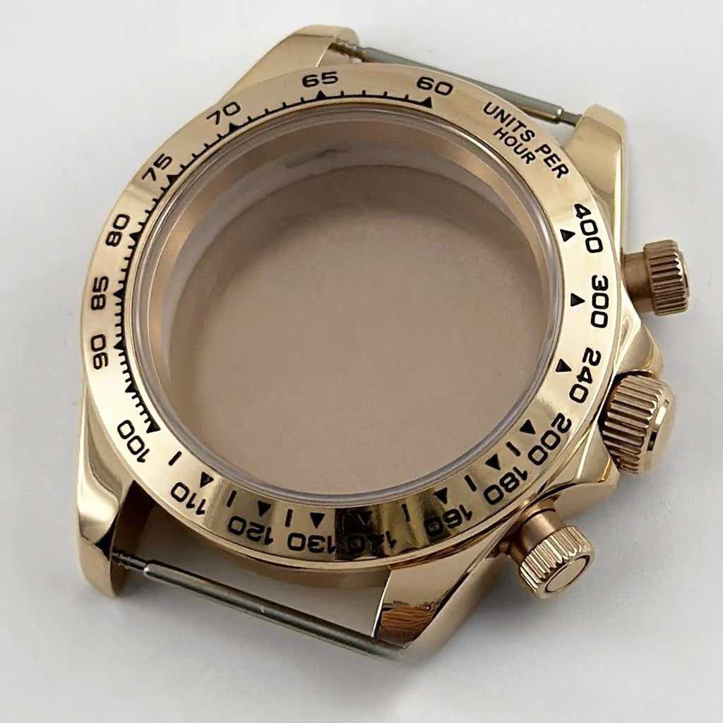 Daytona 40mm Sapphire Glass Watch Case Ceramic Bezel Men's for VK63 VK63A VK64