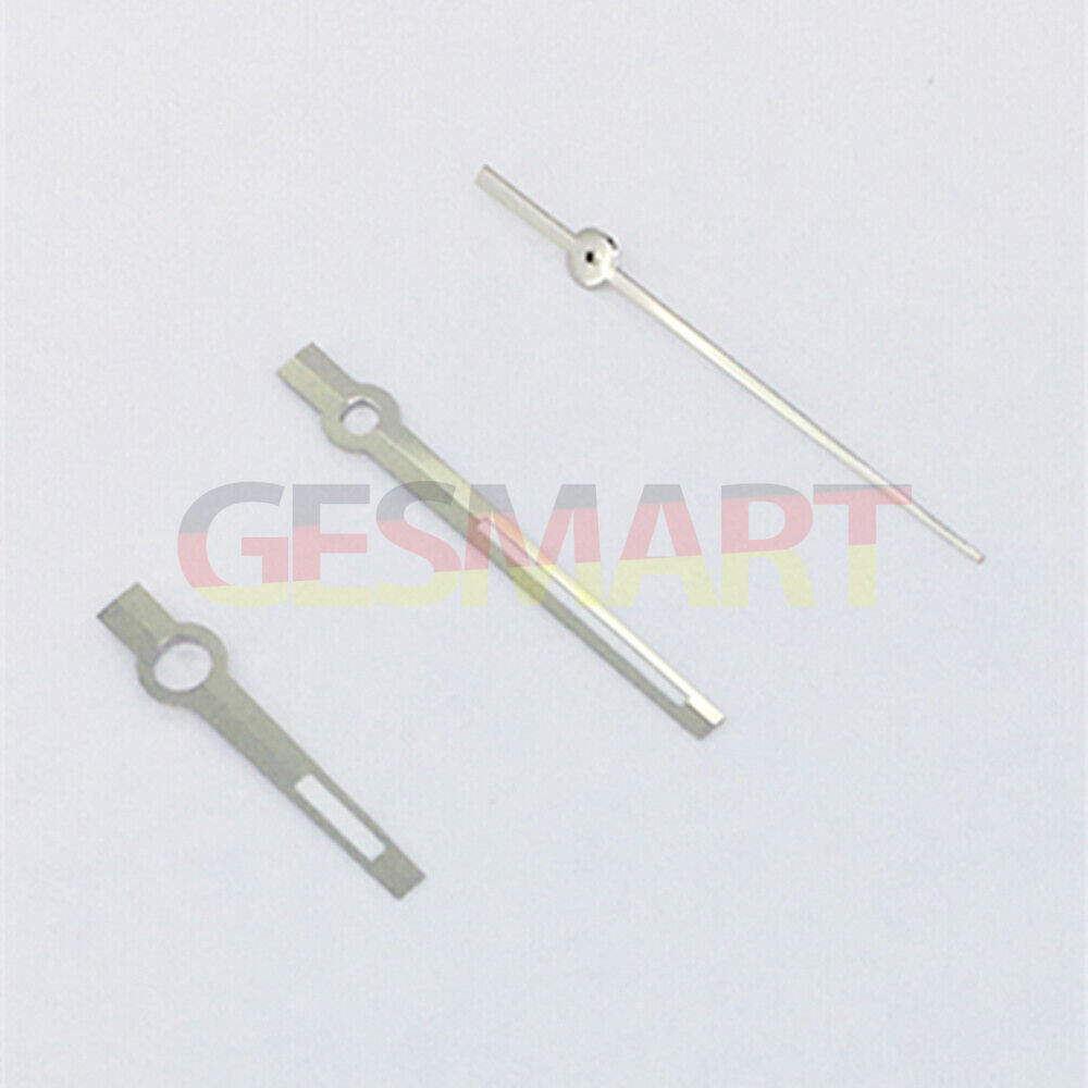 Aiguilles de seconde lumineuses vertes argentées pour montres Asian 8215/2813/8205