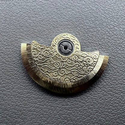 Artistic vintage golden rotor with wave design for NH34 NH35 NH36 NH38 movements.