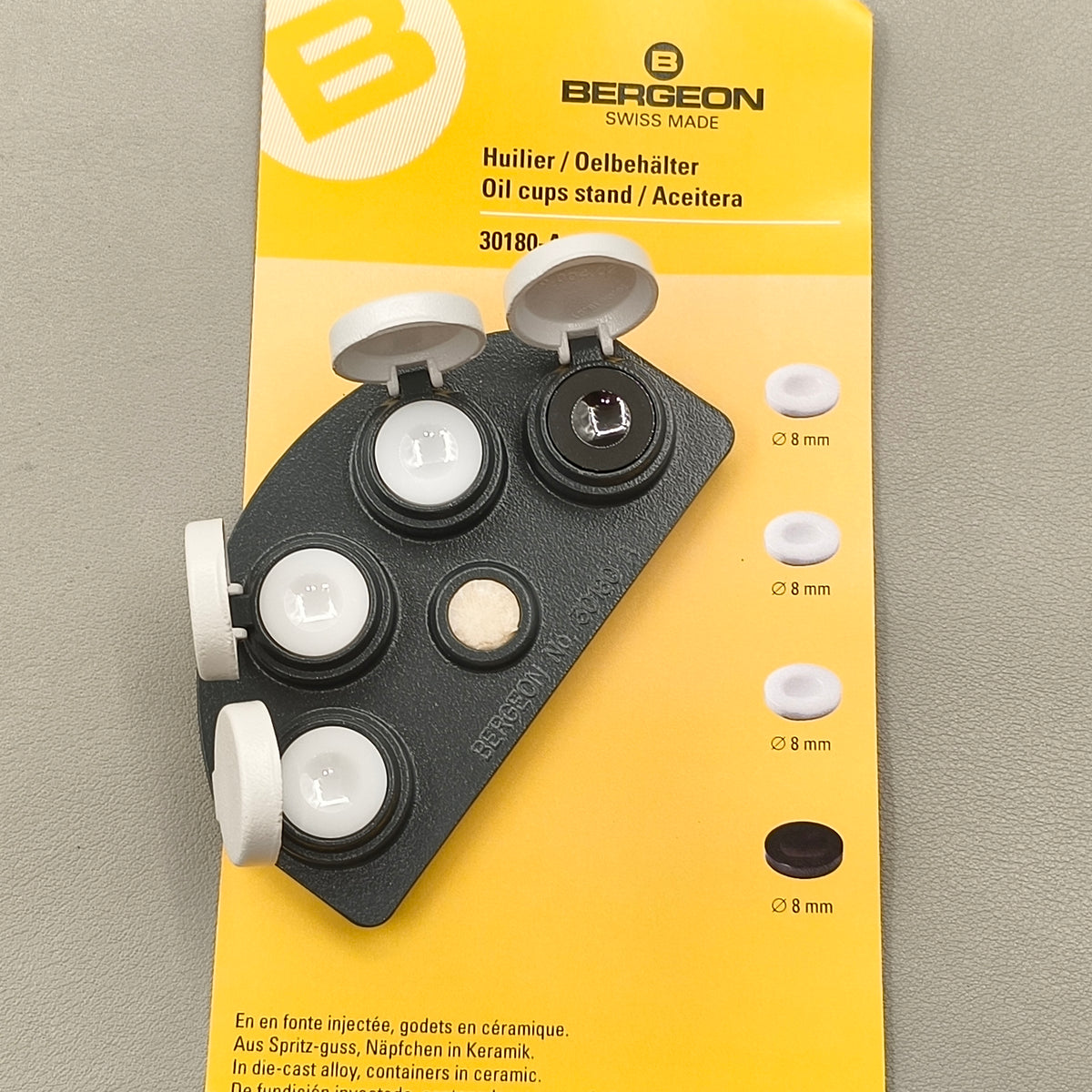 Swiss Bergeon 30180-A -C1 Stand Die-Cast Watch Oil Dip Oiler