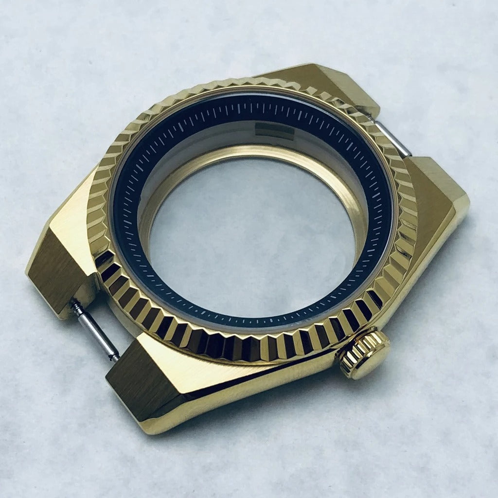 904L Black 40mm Land-Dwellwe Watch Case+Strap Sapphire Glass For NH34 NH35 NH36