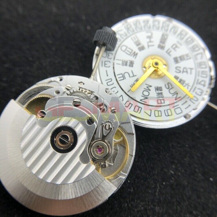 TIANJIN ST2130 mechanical movement with silver finish, double calendar for precision watch accessories.