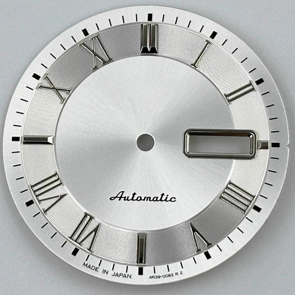 Silver No Lume 32.7mm Roman Numerals Modified Watch Dial for NH35 NH36 Movement