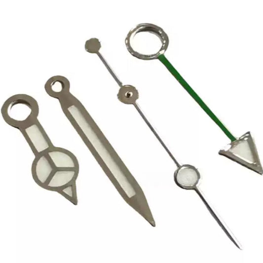 Green+Silver Trim BGW9 Blue Luminous Watch Hand for NH34 GMT 4 Hands