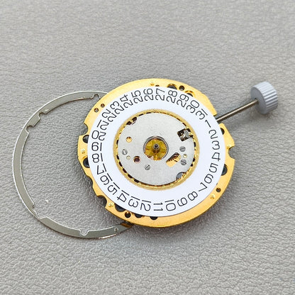 Swiss Ronda 705 Golden Quartz Watch Movement 3 Hands Date@3